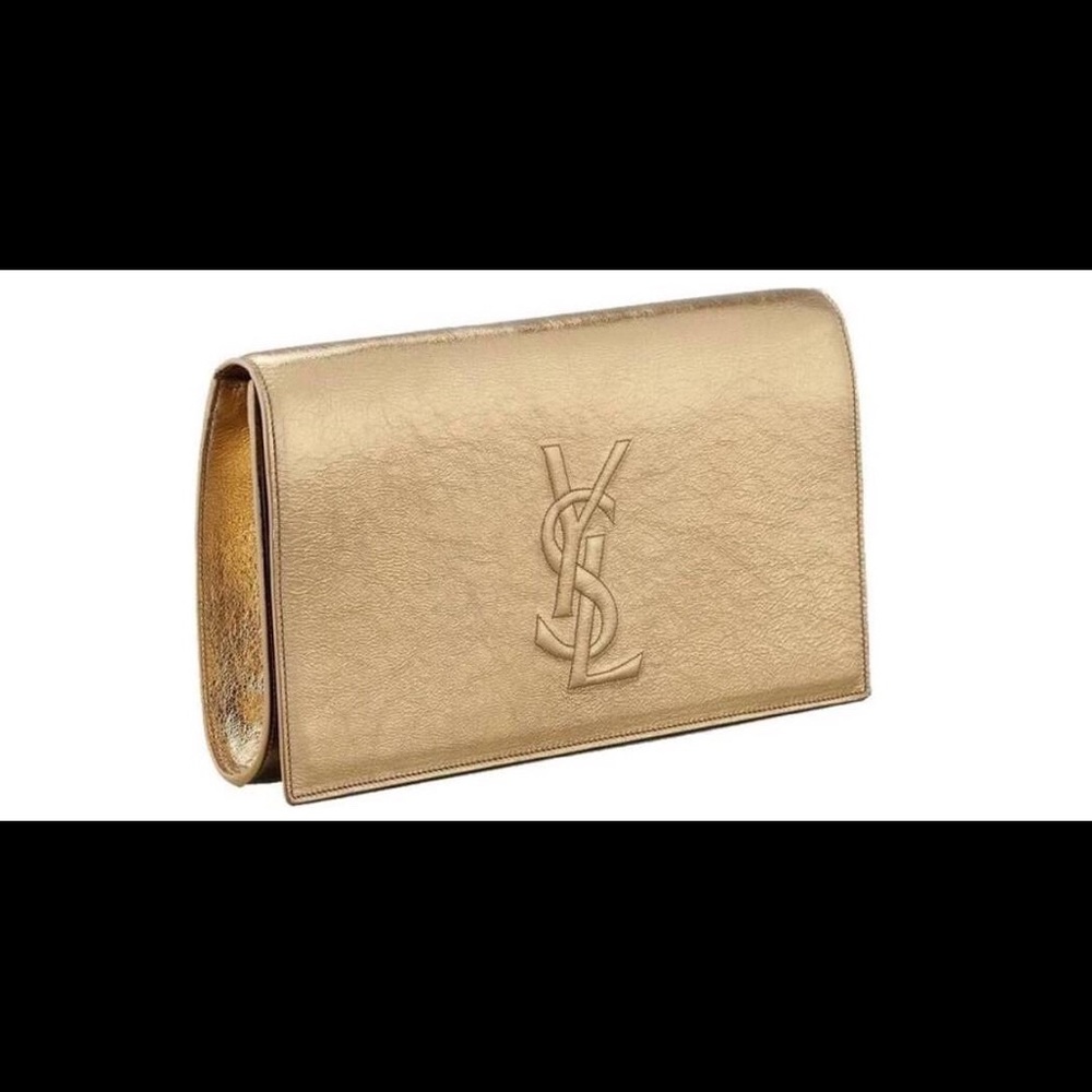 YSL Belle de Jour gold clutch